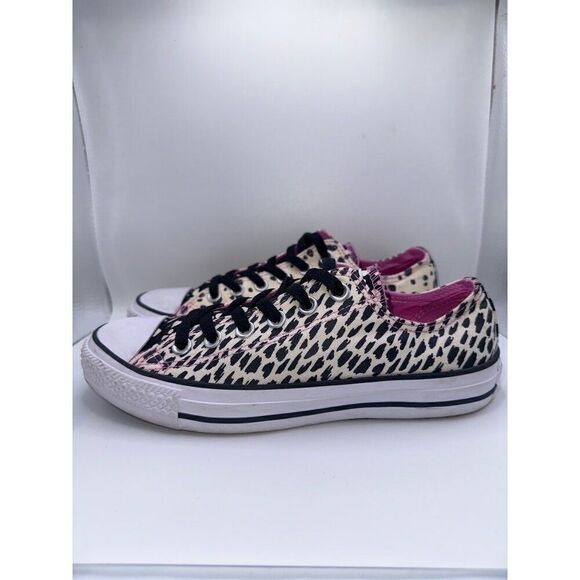 Converse All Star OX LOW Black, Pink & Cream Dbl Animal prints 549681F  Size 7 - Picture 4 of 14